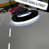 Black Glossy Acrylic Sign Cut To Shape